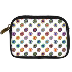 Flowers Pattern Recolor Artwork Sunflower Rainbow Beauty Digital Camera Cases by Mariart