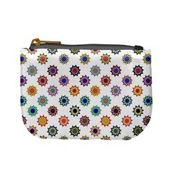 Flowers Pattern Recolor Artwork Sunflower Rainbow Beauty Mini Coin Purses by Mariart