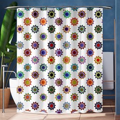 Flowers Pattern Recolor Artwork Sunflower Rainbow Beauty Shower Curtain 60  X 72  (medium)  by Mariart