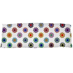 Flowers Pattern Recolor Artwork Sunflower Rainbow Beauty Body Pillow Case Dakimakura (two Sides) by Mariart