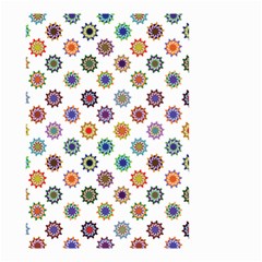 Flowers Pattern Recolor Artwork Sunflower Rainbow Beauty Small Garden Flag (two Sides) by Mariart