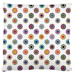 Flowers Pattern Recolor Artwork Sunflower Rainbow Beauty Large Cushion Case (two Sides) by Mariart