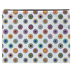 Flowers Pattern Recolor Artwork Sunflower Rainbow Beauty Cosmetic Bag (xxxl)  by Mariart