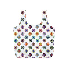 Flowers Pattern Recolor Artwork Sunflower Rainbow Beauty Full Print Recycle Bags (s)  by Mariart