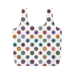 Flowers Pattern Recolor Artwork Sunflower Rainbow Beauty Full Print Recycle Bags (m)  by Mariart