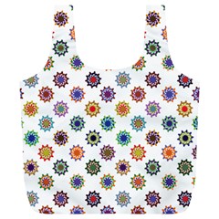 Flowers Pattern Recolor Artwork Sunflower Rainbow Beauty Full Print Recycle Bags (l)  by Mariart