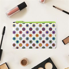 Flowers Pattern Recolor Artwork Sunflower Rainbow Beauty Cosmetic Bag (xs) by Mariart