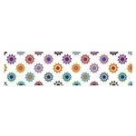 Flowers Pattern Recolor Artwork Sunflower Rainbow Beauty Satin Scarf (Oblong) Front