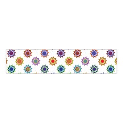 Flowers Pattern Recolor Artwork Sunflower Rainbow Beauty Velvet Scrunchie by Mariart