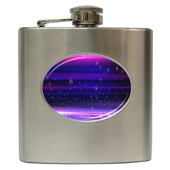 Massive Flare Lines Horizon Glow Particles Animation Background Space Hip Flask (6 Oz) by Mariart