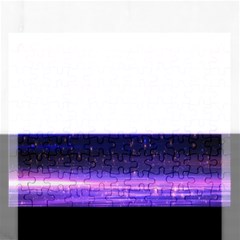 Massive Flare Lines Horizon Glow Particles Animation Background Space Rectangular Jigsaw Puzzl by Mariart