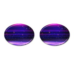 Massive Flare Lines Horizon Glow Particles Animation Background Space Cufflinks (oval)