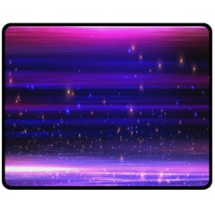 Massive Flare Lines Horizon Glow Particles Animation Background Space Fleece Blanket (medium)  by Mariart