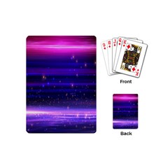 Massive Flare Lines Horizon Glow Particles Animation Background Space Playing Cards (mini) 