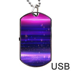 Massive Flare Lines Horizon Glow Particles Animation Background Space Dog Tag Usb Flash (one Side) by Mariart