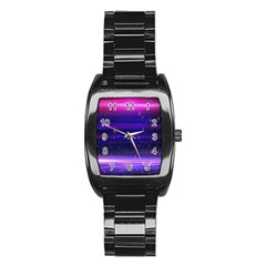 Massive Flare Lines Horizon Glow Particles Animation Background Space Stainless Steel Barrel Watch by Mariart