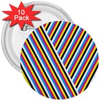 Lines Chevron Yellow Pink Blue Black White Cute 3  Buttons (10 pack)  Front