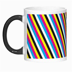 Lines Chevron Yellow Pink Blue Black White Cute Morph Mugs by Mariart