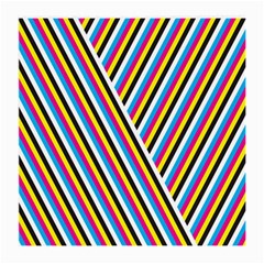 Lines Chevron Yellow Pink Blue Black White Cute Medium Glasses Cloth