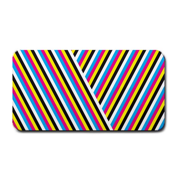 Lines Chevron Yellow Pink Blue Black White Cute Medium Bar Mats