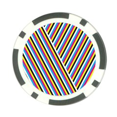 Lines Chevron Yellow Pink Blue Black White Cute Poker Chip Card Guard by Mariart