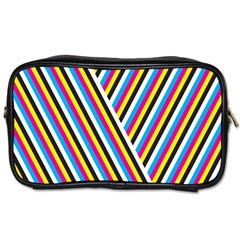 Lines Chevron Yellow Pink Blue Black White Cute Toiletries Bags