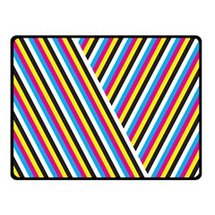 Lines Chevron Yellow Pink Blue Black White Cute Fleece Blanket (small)