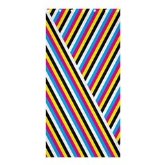 Lines Chevron Yellow Pink Blue Black White Cute Shower Curtain 36  X 72  (stall)  by Mariart