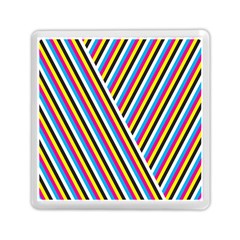 Lines Chevron Yellow Pink Blue Black White Cute Memory Card Reader (square) 