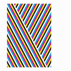 Lines Chevron Yellow Pink Blue Black White Cute Small Garden Flag (two Sides) by Mariart