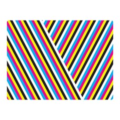 Lines Chevron Yellow Pink Blue Black White Cute Double Sided Flano Blanket (mini) 