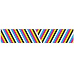 Lines Chevron Yellow Pink Blue Black White Cute Flano Scarf (Large) Front