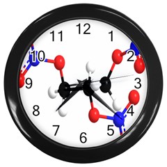 Nitroglycerin Lines Dna Wall Clocks (black) by Mariart