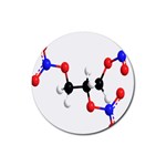 Nitroglycerin Lines Dna Rubber Coaster (Round)  Front