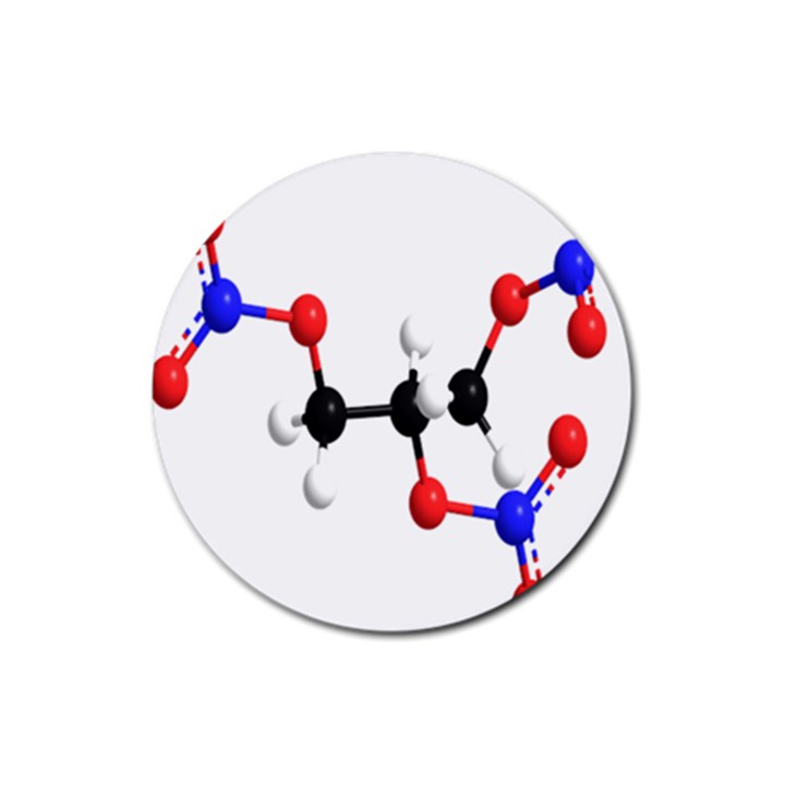 Nitroglycerin Lines Dna Rubber Coaster (Round) 