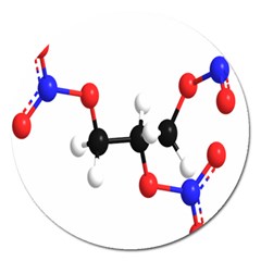 Nitroglycerin Lines Dna Magnet 5  (round) by Mariart