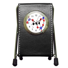 Nitroglycerin Lines Dna Pen Holder Desk Clocks by Mariart