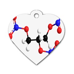 Nitroglycerin Lines Dna Dog Tag Heart (one Side) by Mariart