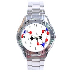 Nitroglycerin Lines Dna Stainless Steel Analogue Watch by Mariart