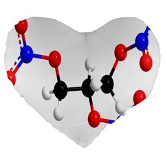 Nitroglycerin Lines Dna Large 19  Premium Flano Heart Shape Cushions by Mariart