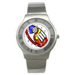 Pedernal Art Circle Sign Stainless Steel Watch