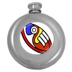 Pedernal Art Circle Sign Round Hip Flask (5 Oz) by Mariart