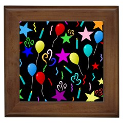 Party Pattern Star Balloon Candle Happy Framed Tiles