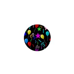 Party Pattern Star Balloon Candle Happy 1  Mini Magnets by Mariart