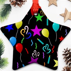 Party Pattern Star Balloon Candle Happy Ornament (star)