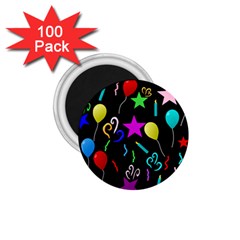 Party Pattern Star Balloon Candle Happy 1 75  Magnets (100 Pack)  by Mariart