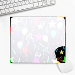 Party Pattern Star Balloon Candle Happy Large Mousepads