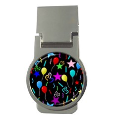 Party Pattern Star Balloon Candle Happy Money Clips (round) 