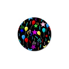 Party Pattern Star Balloon Candle Happy Golf Ball Marker (4 Pack) by Mariart