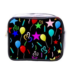 Party Pattern Star Balloon Candle Happy Mini Toiletries Bags